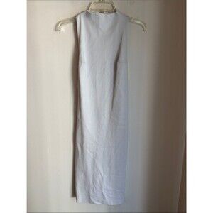 Babaton Sleeveless White fitted sexy mock neck Women's Dress Sz 4 side boob guc